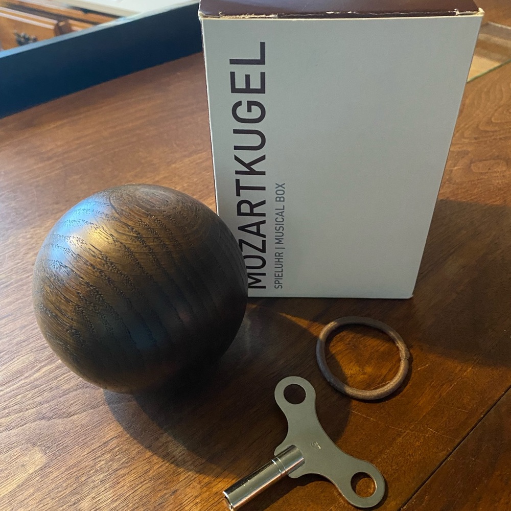 Mozartkugel Music Box Wooden Sphere